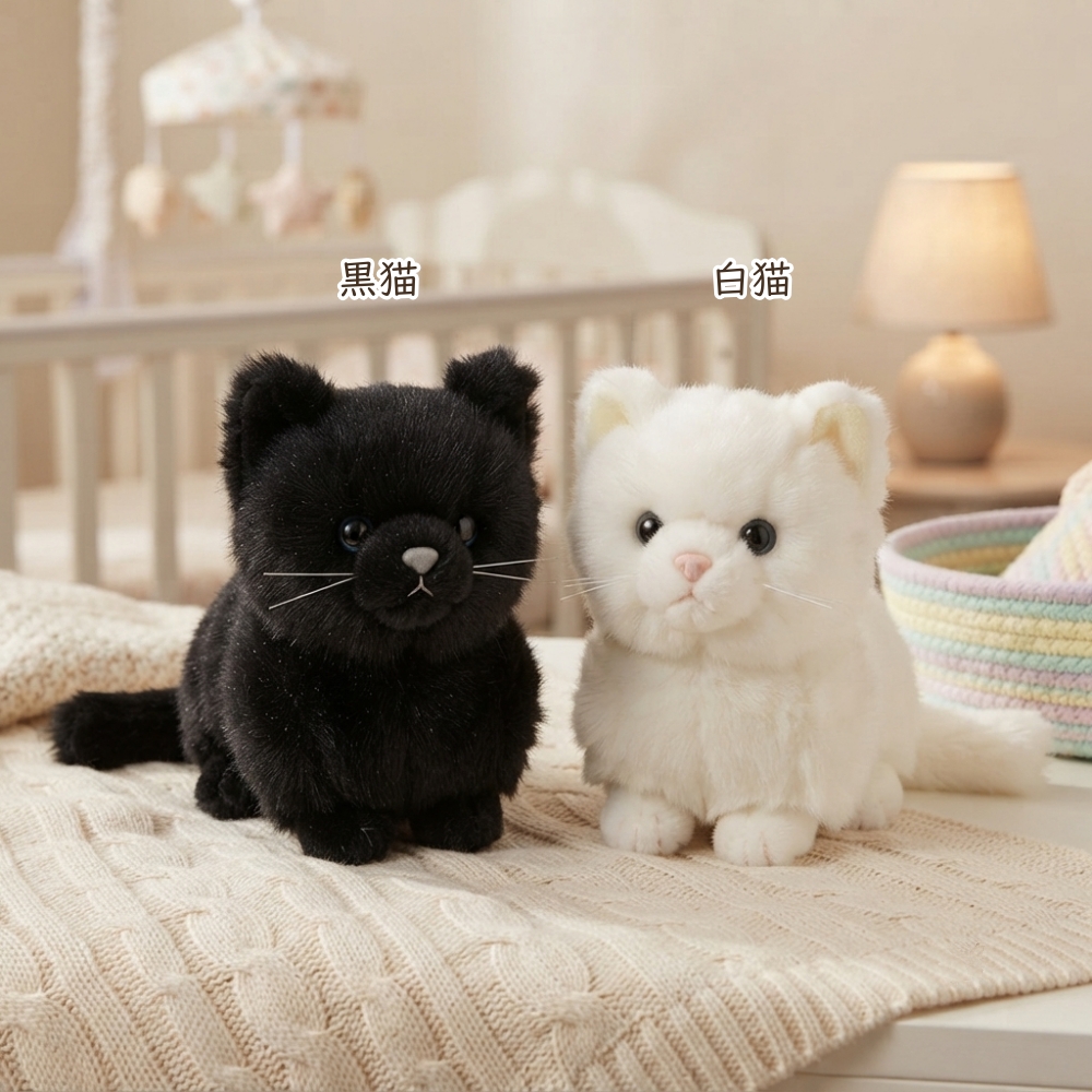 ぬいぐるみ 猫 マンチカン 黒猫 白猫 日本製 短足 ねこ ネコ ねこの