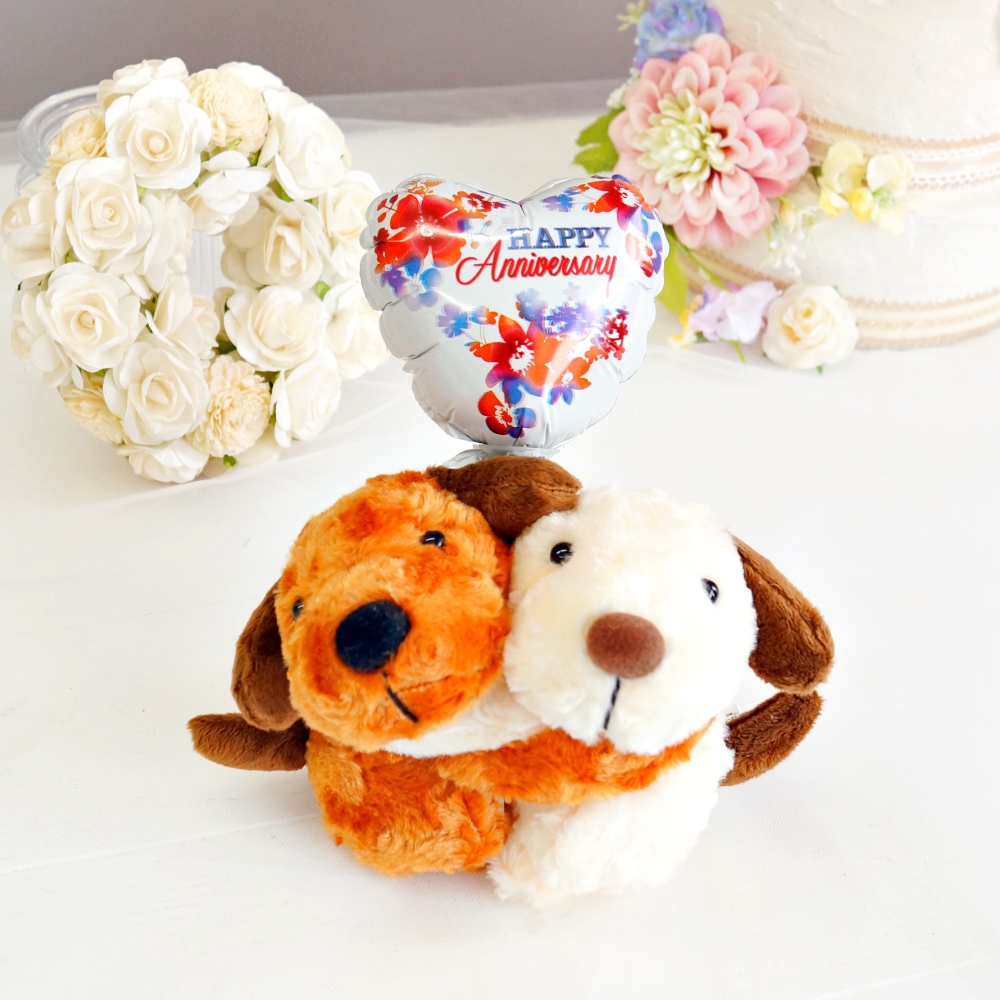 祝電 電報 結婚式 ぬいぐるみ電報 めちゃラブわんこ＋バルーン 犬 誕生日 発表会 プレゼント 入籍祝い 退職祝い 周年 祝い 入学式 卒業式 合格祝い 出産祝い | ブランド登録なし | 11