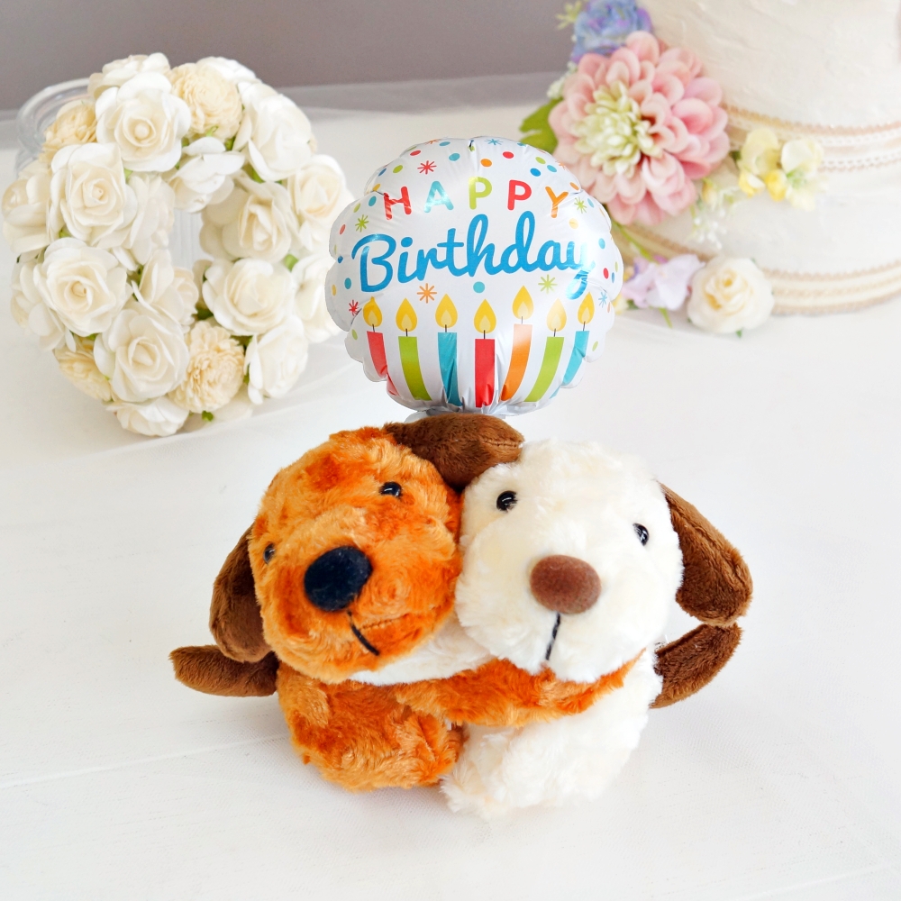 祝電 電報 結婚式 ぬいぐるみ電報 めちゃラブわんこ＋バルーン 犬 誕生日 発表会 プレゼント 入籍祝い 退職祝い 周年 祝い 入学式 卒業式 合格祝い 出産祝い | ブランド登録なし | 13