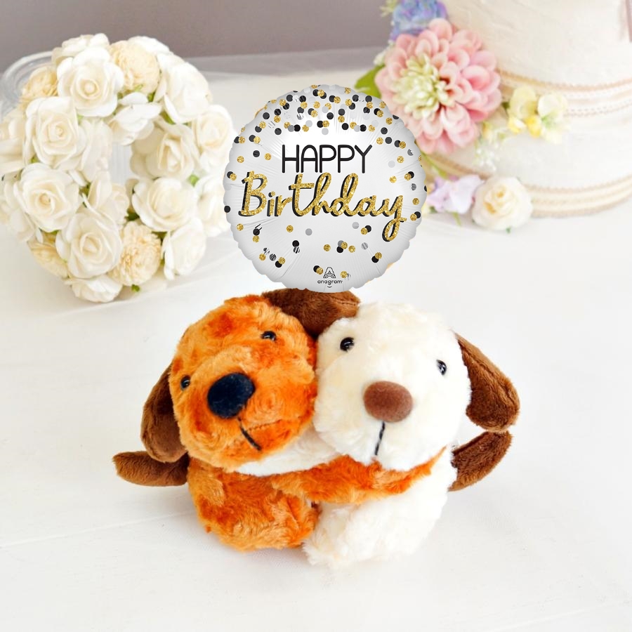 祝電 電報 結婚式 ぬいぐるみ電報 めちゃラブわんこ＋バルーン 犬 誕生日 発表会 プレゼント 入籍祝い 退職祝い 周年 祝い 入学式 卒業式 合格祝い 出産祝い | ブランド登録なし | 15
