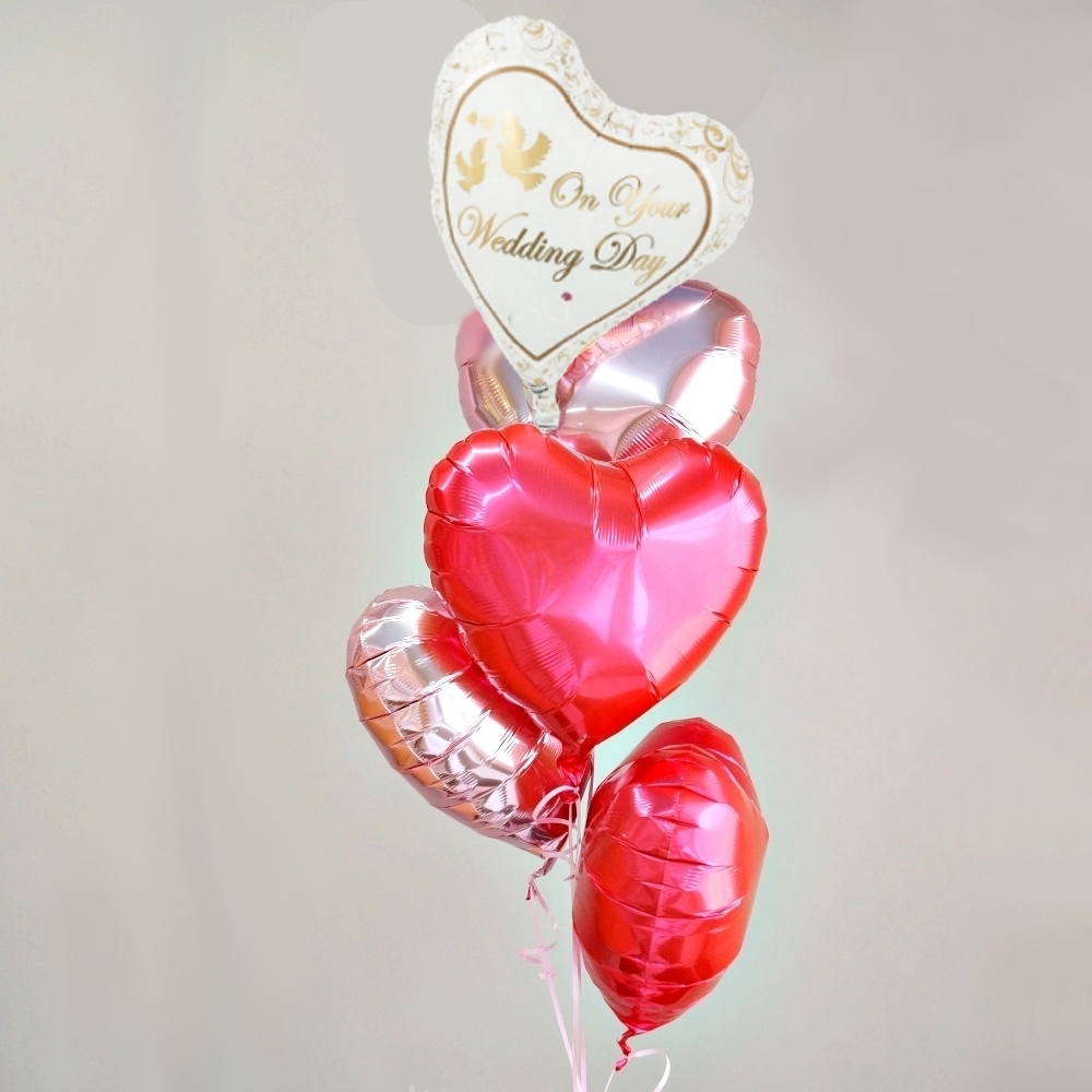 結婚式 電報 祝電 バルーン ギフト ヘリウムガス入り 浮かせてお届け