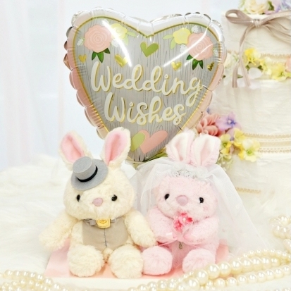 バルーン電報 ぬいぐるみ電報 結婚式 バルーン うさぎ ウェディング