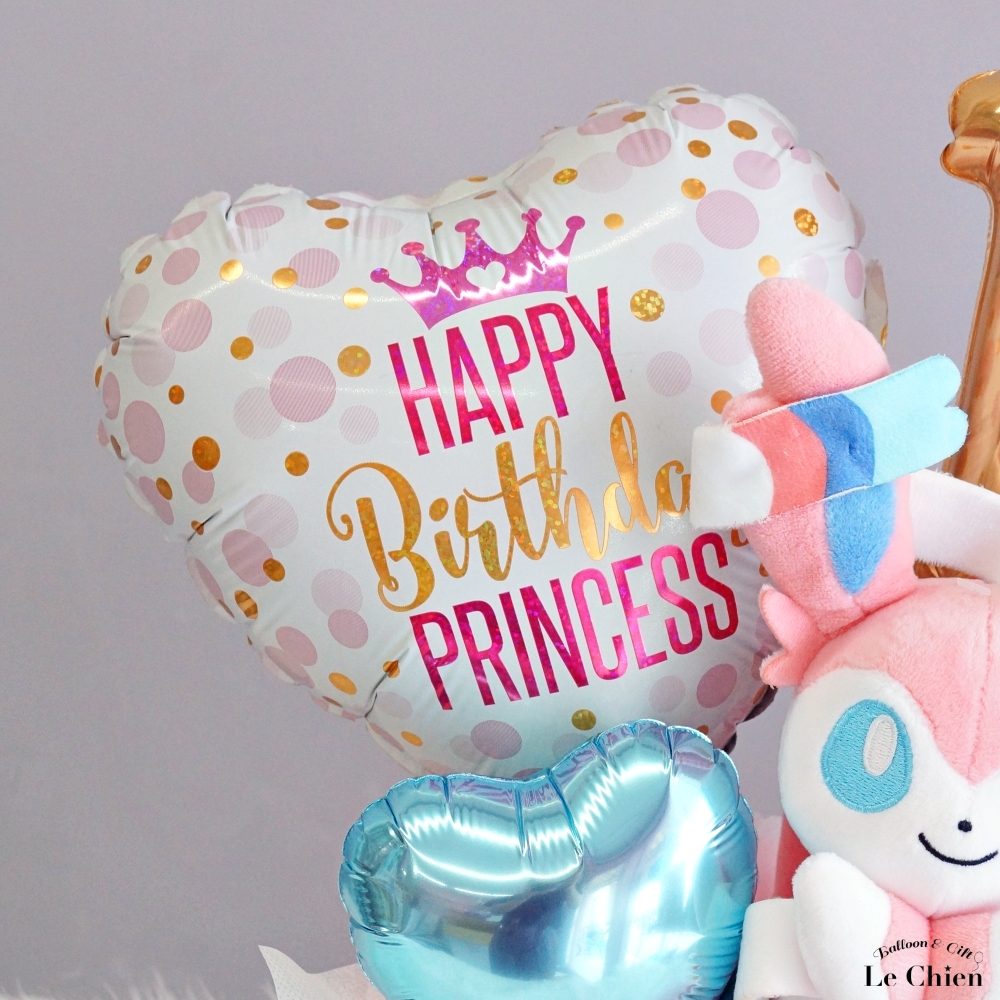 Pokemon（ポケモン） バルーン 誕生日 ニンフィア ぬいぐるみ付