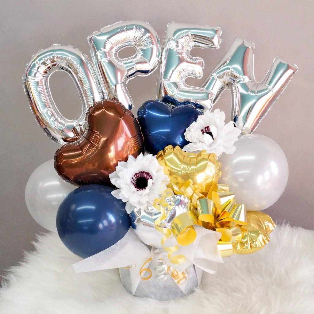 開店祝い バルーン 花 open 電報 おしゃれ シンプル バルーンフラワー