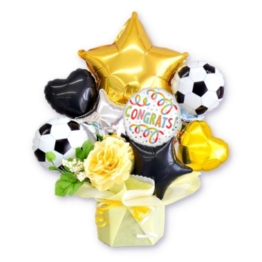 サッカー バルーン バルーン電報 名入れ 祝電 結婚式 誕生日 卒業 祝い