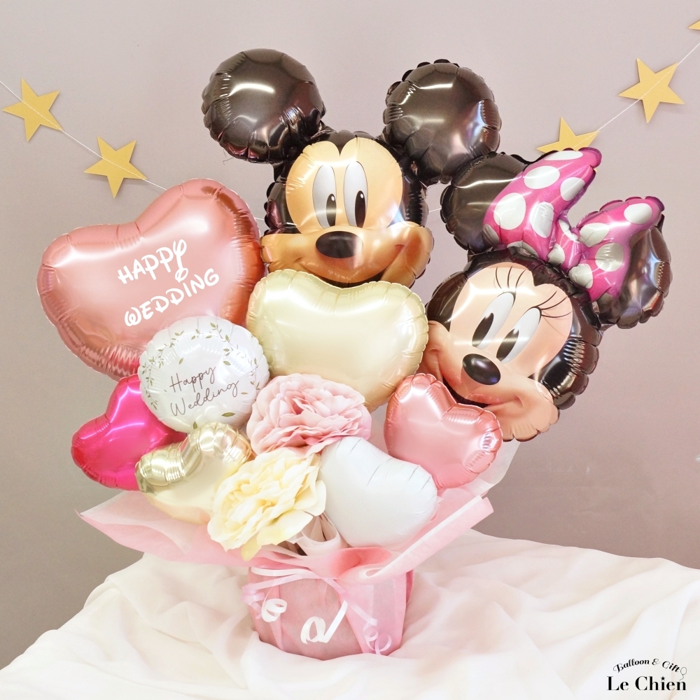 Disney（ディズニー） 電報 ミッキー＆ミニー バルーン 結婚祝い 入籍