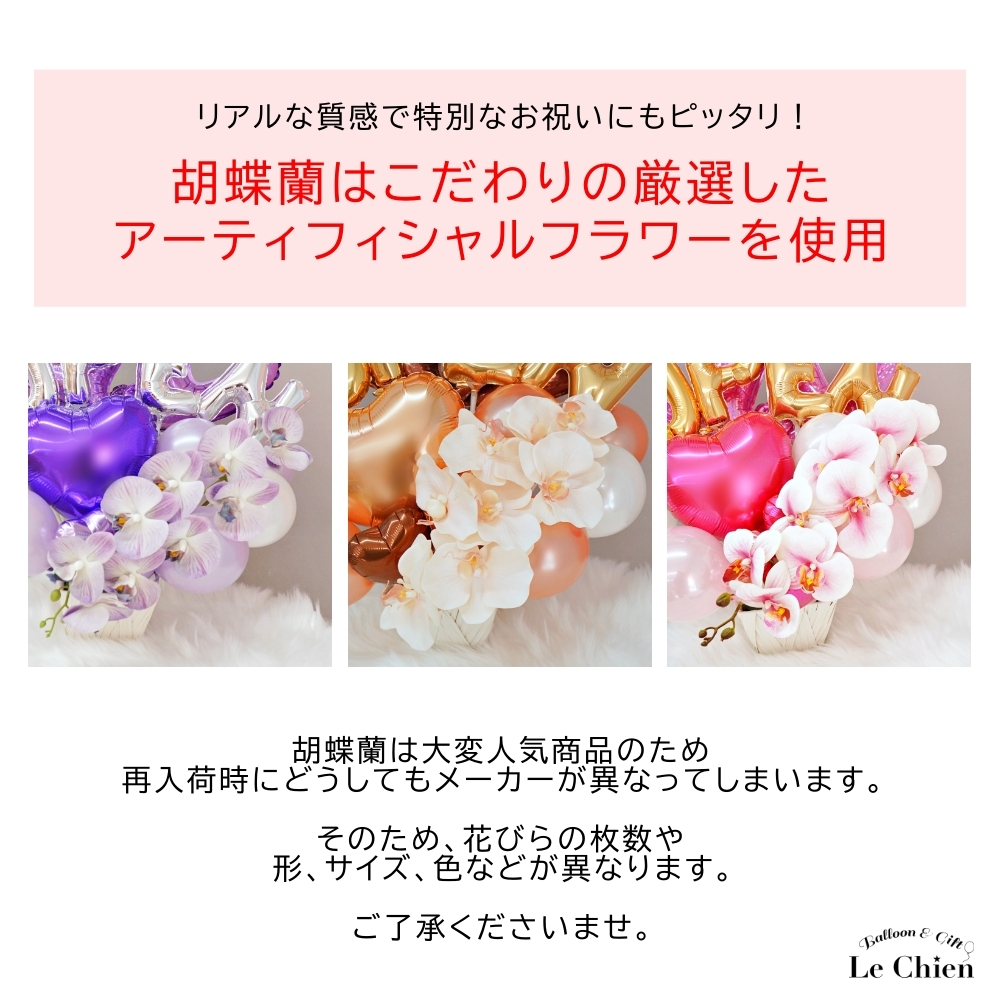 開店祝い バルーン 胡蝶蘭 ピンク バルーンギフト 名前 入り オープン