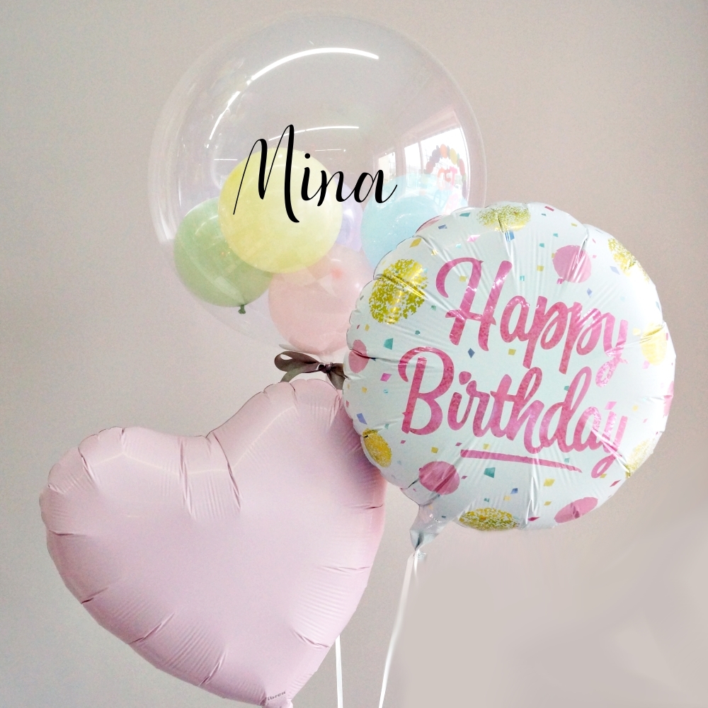 パーティグッズ バルーン 誕生日 バルーンギフト バルーン電報 ハーフバースデー パステル 1歳 2歳 3歳 マカロンカラーの選べる３点セット （浮かせてお届け） かわいい