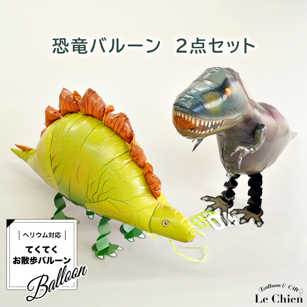 バルーンギフト バルーン電報 バルーン 恐竜 お散歩バルーン ティラノサウルス ステゴサウルス 誕生日 パーティーグッズ