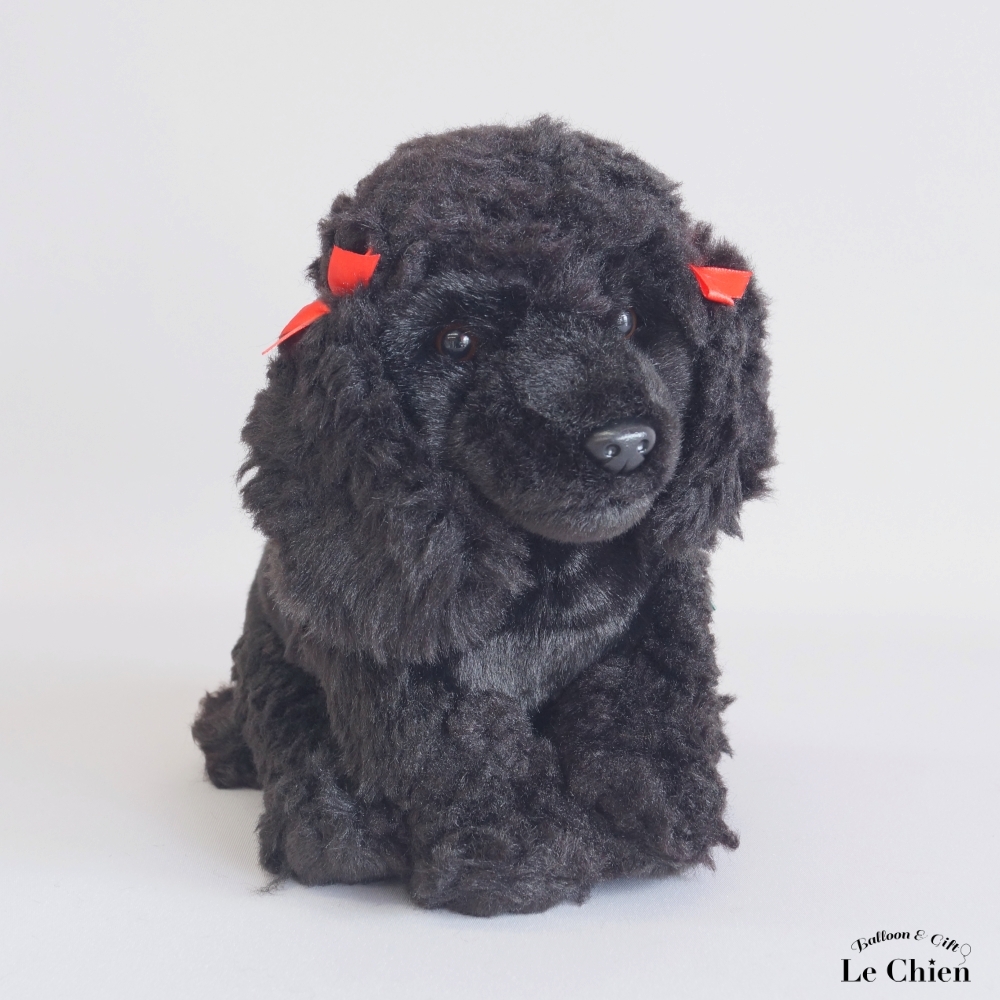 プードル ぬいぐるみ リアル 犬 黒 ブラック イヌ いぬ faithful