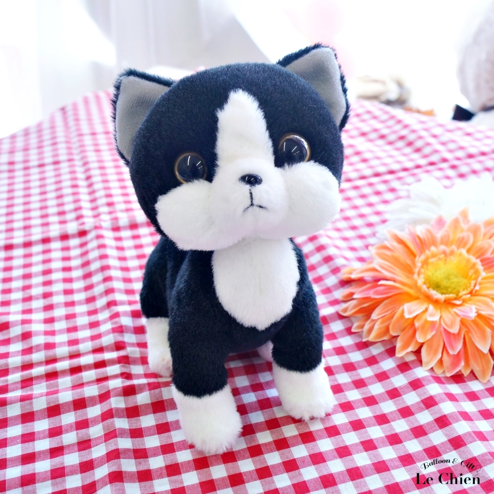 ぬいぐるみ 猫 小さい グレー ハチワレ 白猫 シャム ミケ サバトラ