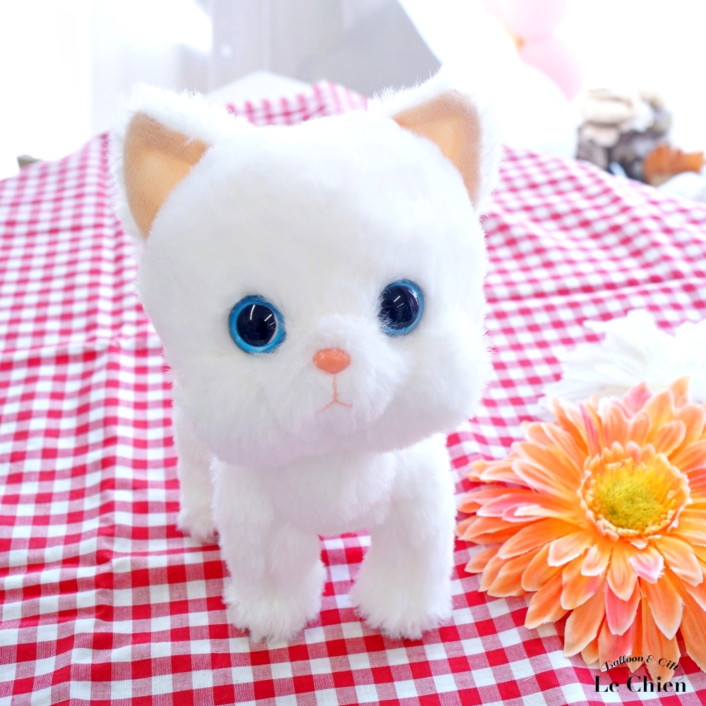 ぬいぐるみ 猫 小さい グレー ハチワレ 白猫 シャム ミケ
