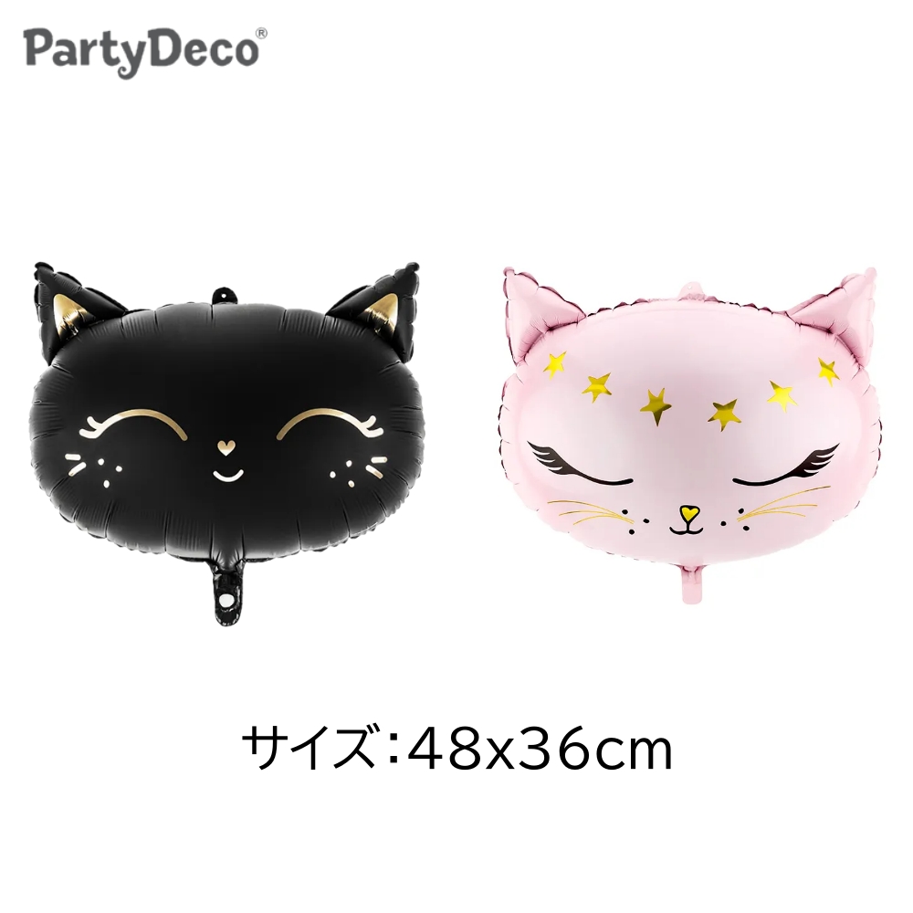 ねこ バルーン 爆買 ネコ 猫 風船 ふうせん 黒猫 ピンク ヘリウムガス