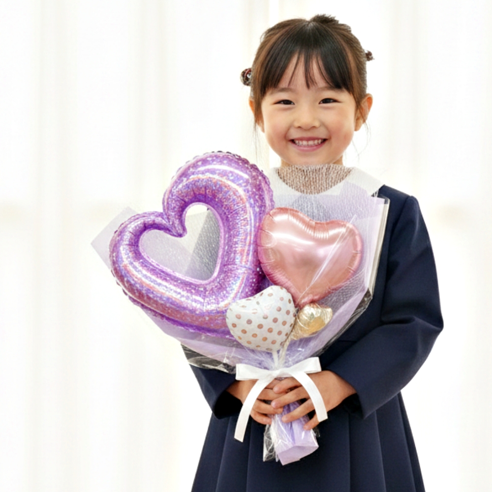 バルーン 卒業 花束 名入れ無料 色が選べる バルーンブーケ かわいい