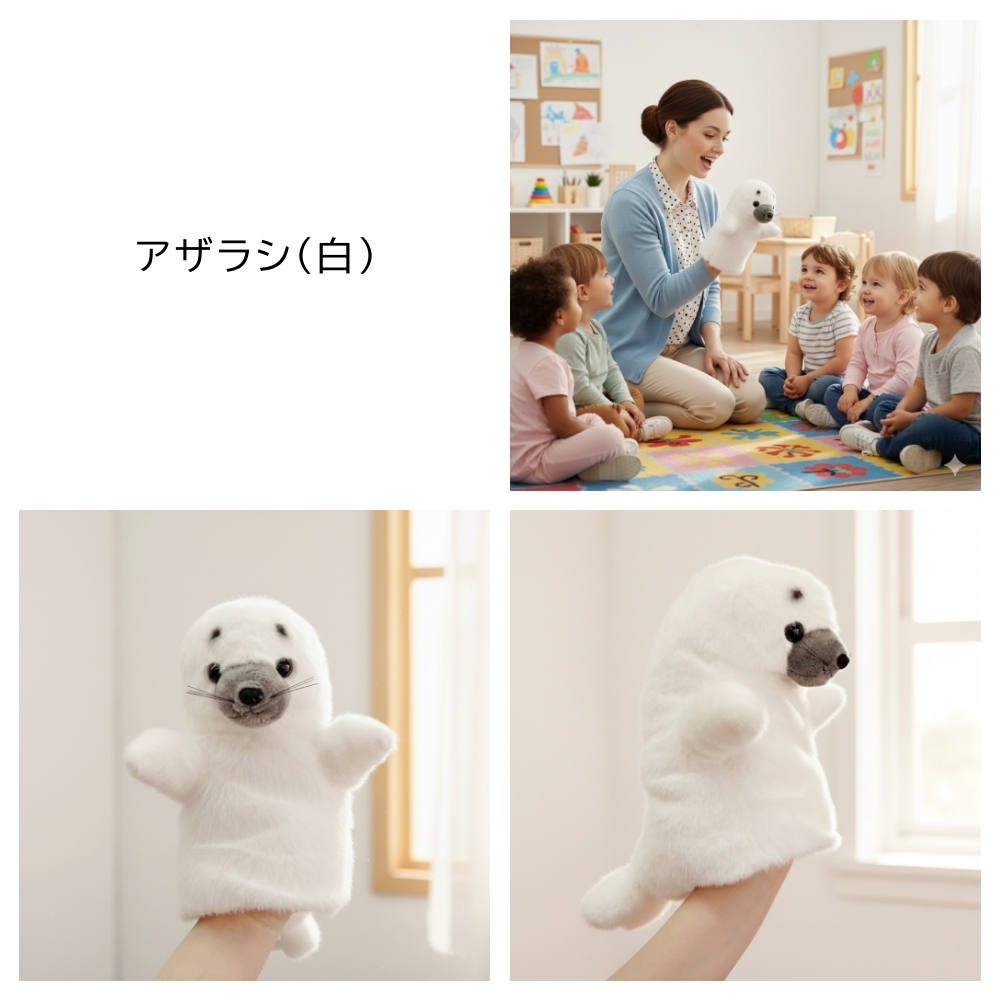 ハンドパペット ペンギン イルカ ゴマフアザラシ シャチ 海 生き物