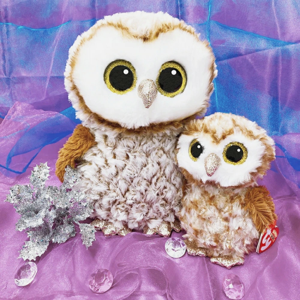 TY ぬいぐるみ ビーニーブーズ Lサイズ Beanie Boo's 犬 ふくろう