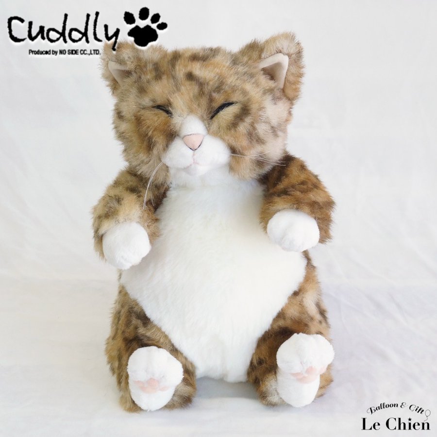 ぬいぐるみ 猫 茶トラ《ちびピン》 cuddly カドリー ねこのぬいぐるみ リアル ぬいぐるみ ルシアン 猫グッズ 動物 アニマル 猫グッズ