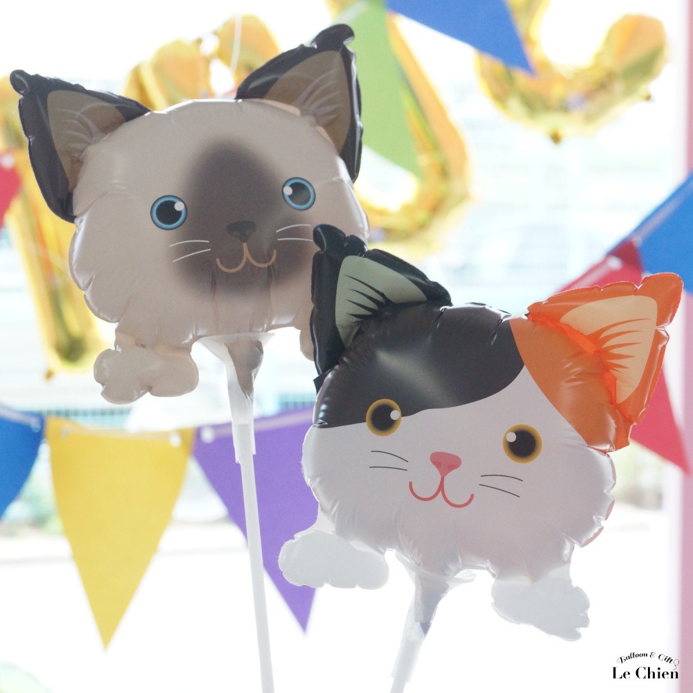 スティックバルーン ネコ 猫 ねこ バルーン 風船 プロップス 誕生日 デコレーション かわいい 小道具 顔 花束 材料 爆買 関連画像5