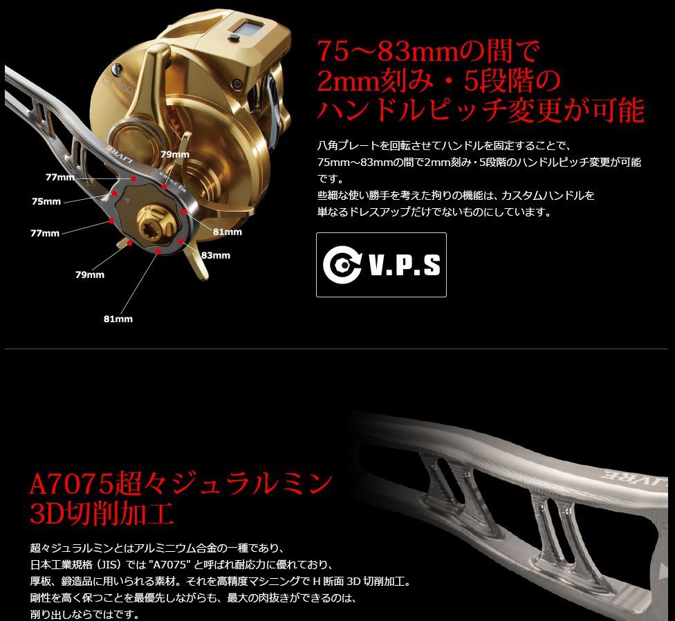 BJ75-83PT Pt48標準 メガテック LIVRE リブレハンドル ブラウンIP