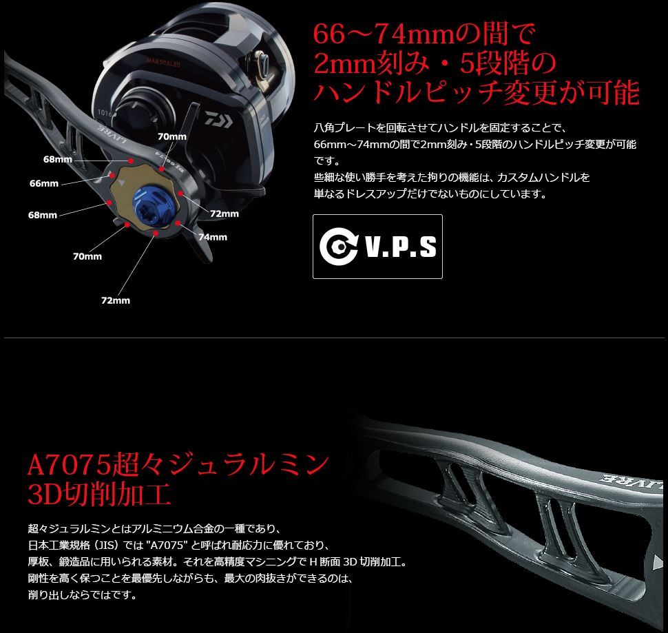 BJ66-74PT Pt48標準 メガテック LIVRE リブレハンドル ブラウン
