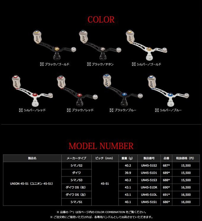 Union 45-51 LIVRE リブレハンドル リブレ メガテック ユニオン
