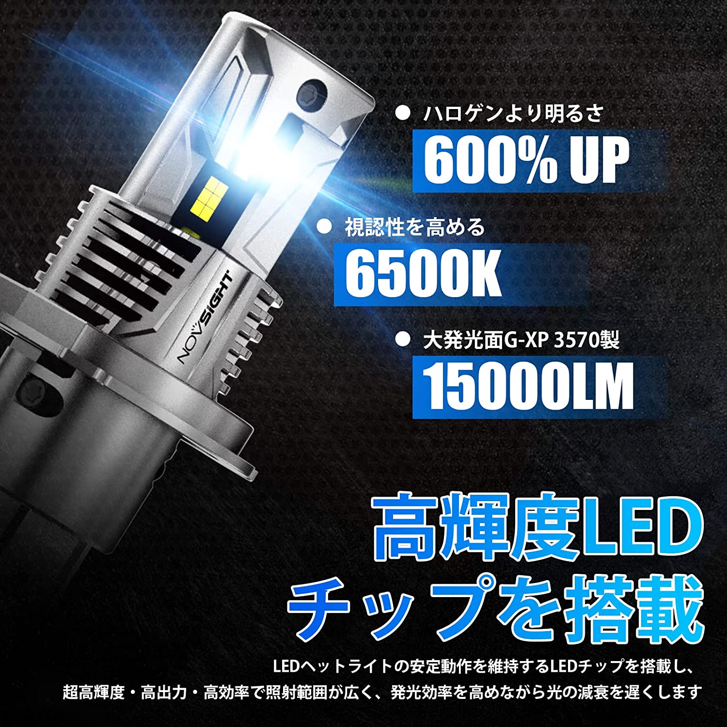 NOVSIGHT H4 LED 正規品 80W Hi/Lo切替 15000LM LED ヘッドライト 車/バイク用 最新CSPチップ搭載 小型ファン内蔵  IP68防水仕様 6500K ホワイト 新車検対応 : prism-led-ns-n66-h4-top : 国産車のLED専門店-LUCE by  PRISM - 通販 - Yahoo!ショッピング