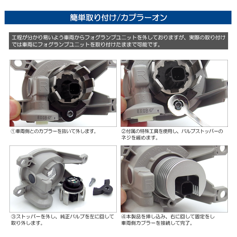 50系/ZVW50/ZVW51/ZVW55 後期 プリウス 純正LEDフォグランプ