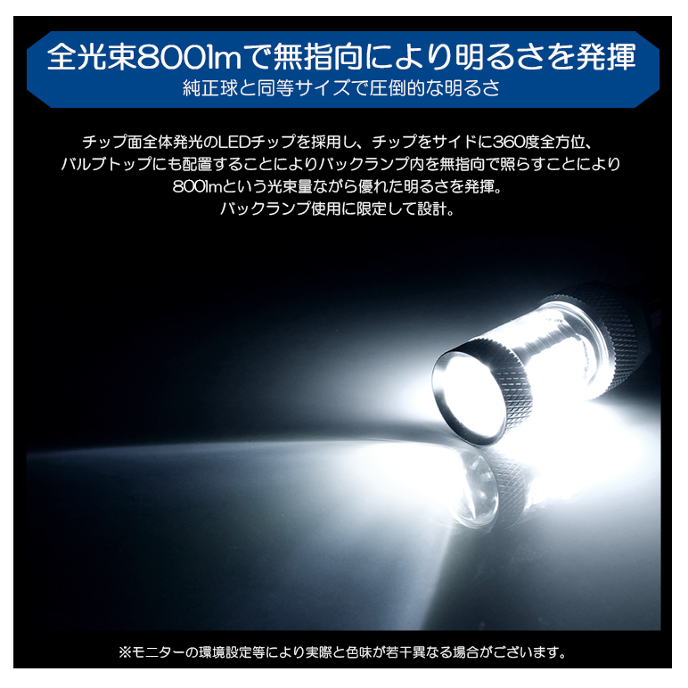 GT系/GT2/GT3/GT6/GT7 前期/後期 インプレッサスポーツ LED バックランプ T20 8W CREE EPISTER 800ルーメン  6000K/ホワイト 車検対応 1個入り : t20-1w-b-gt2 : Leendome - 通販 - Yahoo!ショッピング