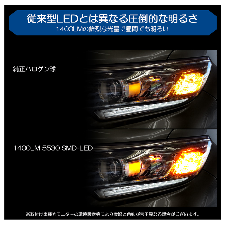 85%OFF!】 ZVW30系 前期 後期 プリウス LED フロントウインカー リアウインカー T20 キャンバス ハイフラ防止内蔵 SMD-LED  1400ルーメン アンバー オレンジ whitesforracialequity.org