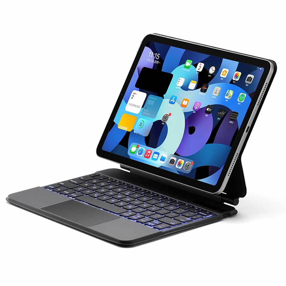 iPad Air4 Pro11 第3世代 2018 2020 2021 ワイヤレス bluetooth キーボード タッチパッド 磁力吸着 カバー リチウムバッテリー内蔵 人気 かっこ｜leeor4649｜02