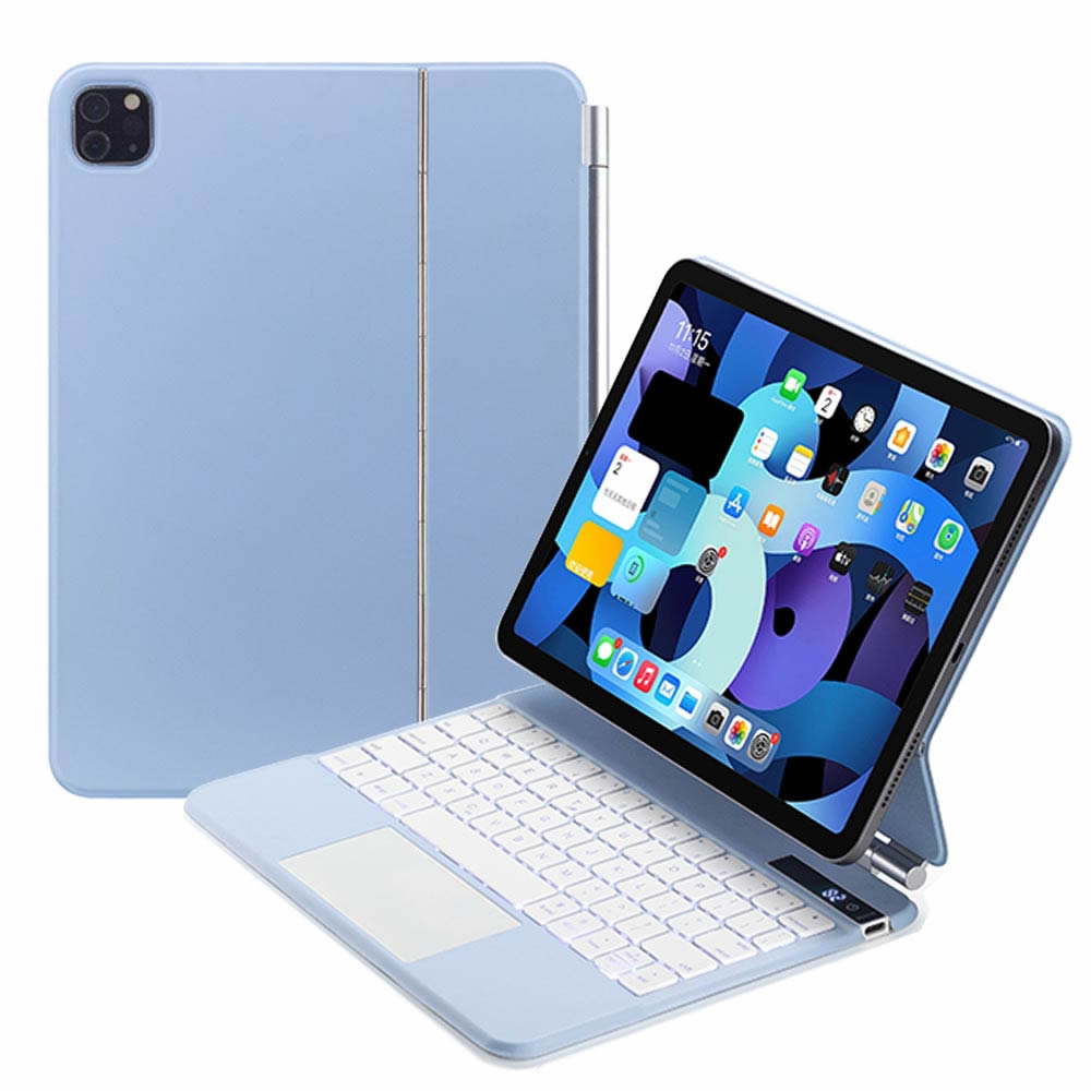 iPad Air4 Pro11 第3世代 2018 2020 2021 ワイヤレス bluetooth キーボード タッチパッド 磁力吸着 カバー リチウムバッテリー内蔵 人気 かっこ｜leeor4649｜04