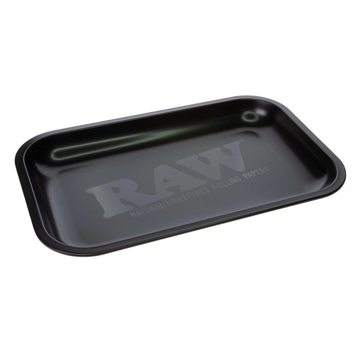 RAW Metal Rolling Tray Small Murdered - ロウ メタルローリングトレイ 【艶消し/マットブラック】（スモール）275mm×175mm 手巻きタバコ｜leepfrog-store｜02