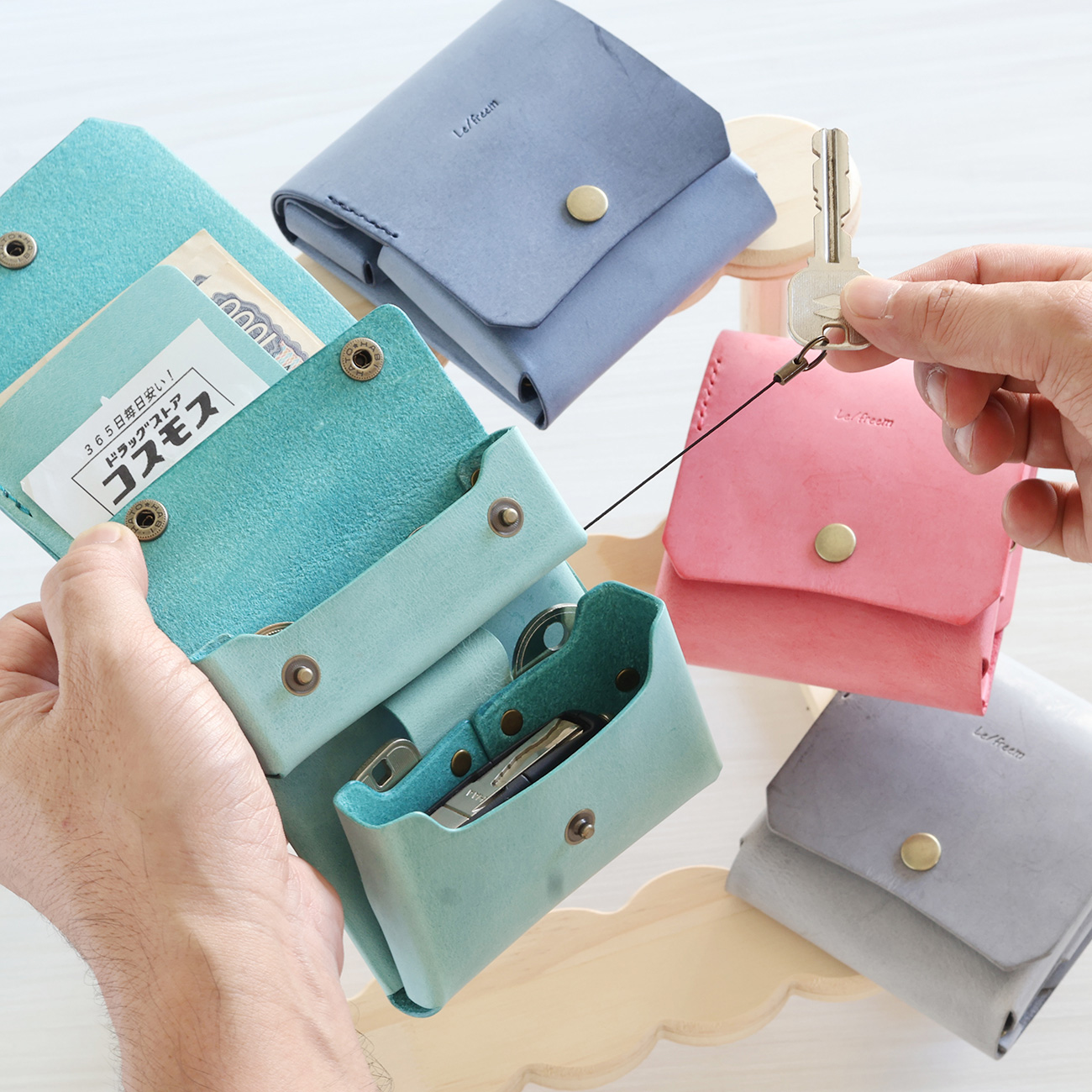 財布として使えるキーケース スマートキー対応 LF-027 シビラ革