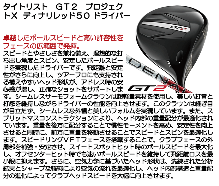 Titleist（タイトリスト） GT2 ドライバー メンズ 右利き用 PROJECT X