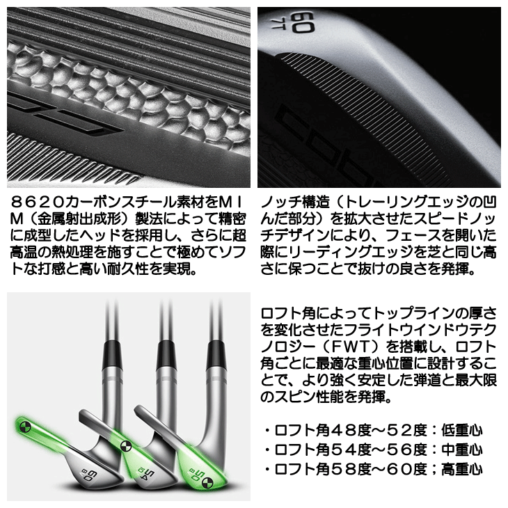 COBRA（コブラ） 2025 KING ブラックサテン ウェッジ N.S.PRO モーダス