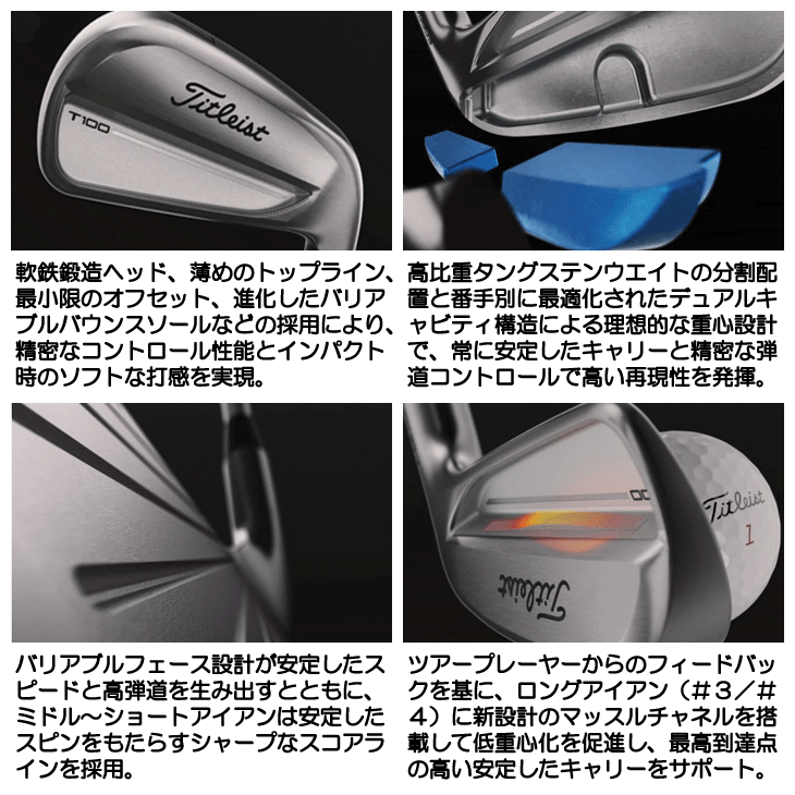 Titleist タイトリスト 25 T100 アイアン6本セット(#5/#6/#7/#8