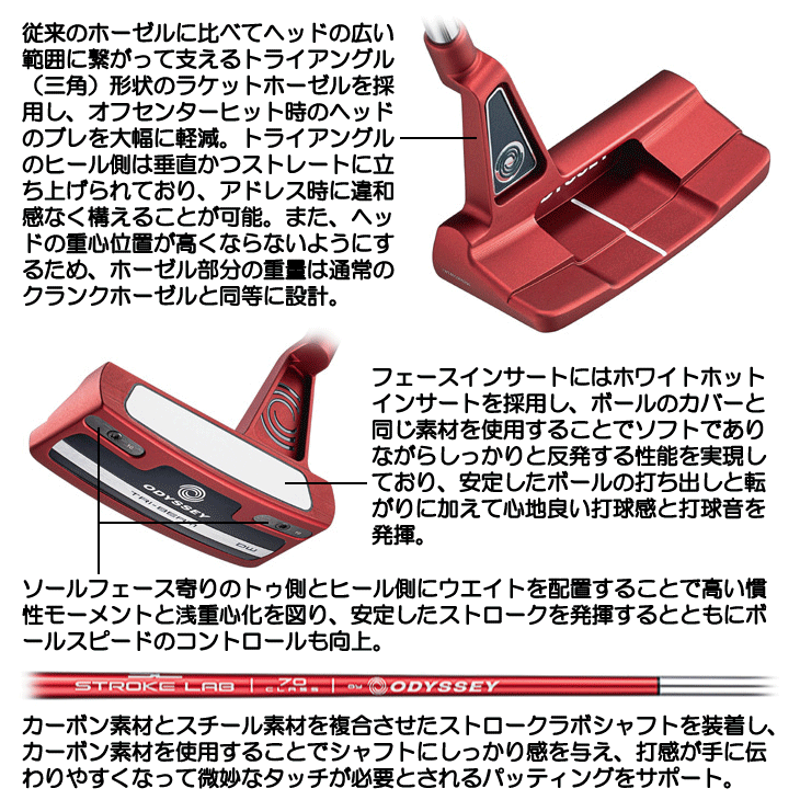 オデッセイ トライビーム RED ダブルワイド パター 右利き用 日本正規品