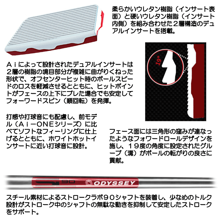 ODYSSEY（キャロウェイゴルフ） レフティー オデッセイ Ai-DUAL #7 S