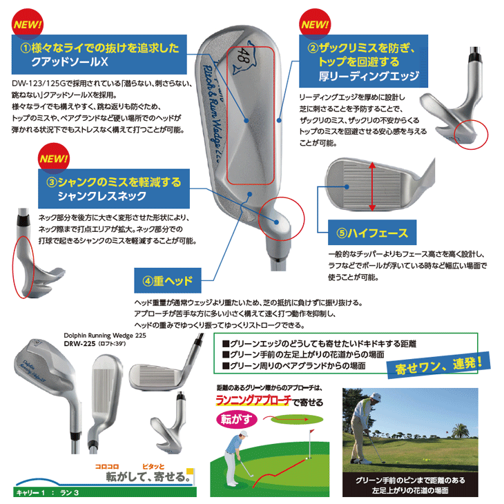 Dolphin Wedge キャスコ ドルフィン ランニングウェッジ DRW-225 39度