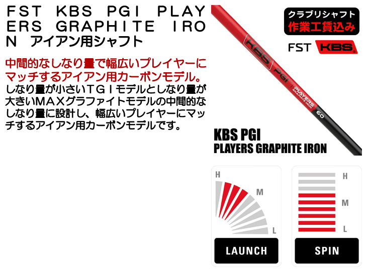 KBS FST KBS PGI PLAYERS GRAPHITE IRON アイアン用 カーボンシャフト