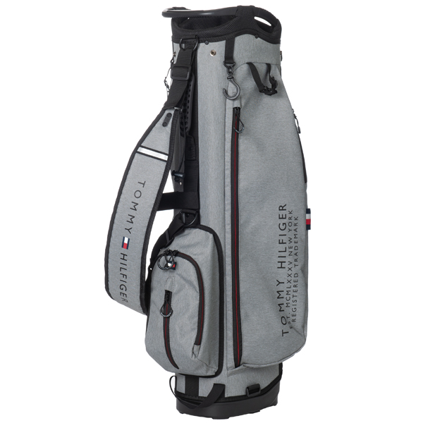 【美品】トミーヒルフィガー　キャディバッグ　グレー TOMMY HILFIGER GOLF（トミー ヒルフィガー ゴルフ） トミー