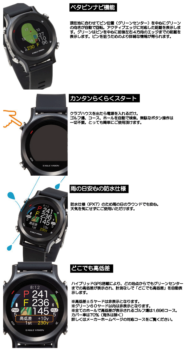 EAGLE VISION 朝日ゴルフ イーグルビジョン ウォッチエース WATCH ACE