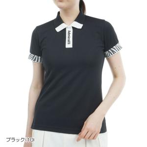 ゴルフ レディース/女性用 アドミラル ゼブラモチーフリブポロシャツ ADLA425