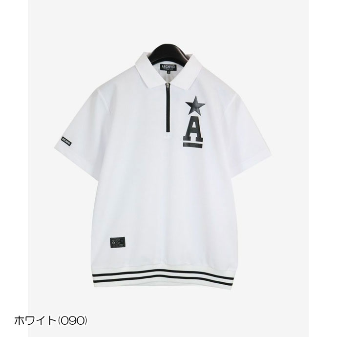 【美品】archivio アルチビオ ゴルフ ポロシャツ 半袖 ロゴ 48 中古 メンズ アルチビオ archivio 半袖ポロシャツ 48(L) 青