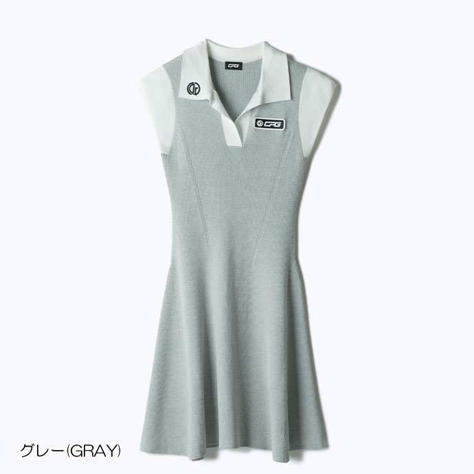 【美品】CPG ジーピージーゴルフ　ウェア　レディース　トップス　S CPG GOLF ゴルフ レディース/女性用 CPG スキッパーニットドレス