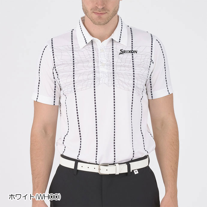 ゴルフ スリクソン 松山英樹プロレプリカモデル パネルストライププリントシャツ RGMXJA15