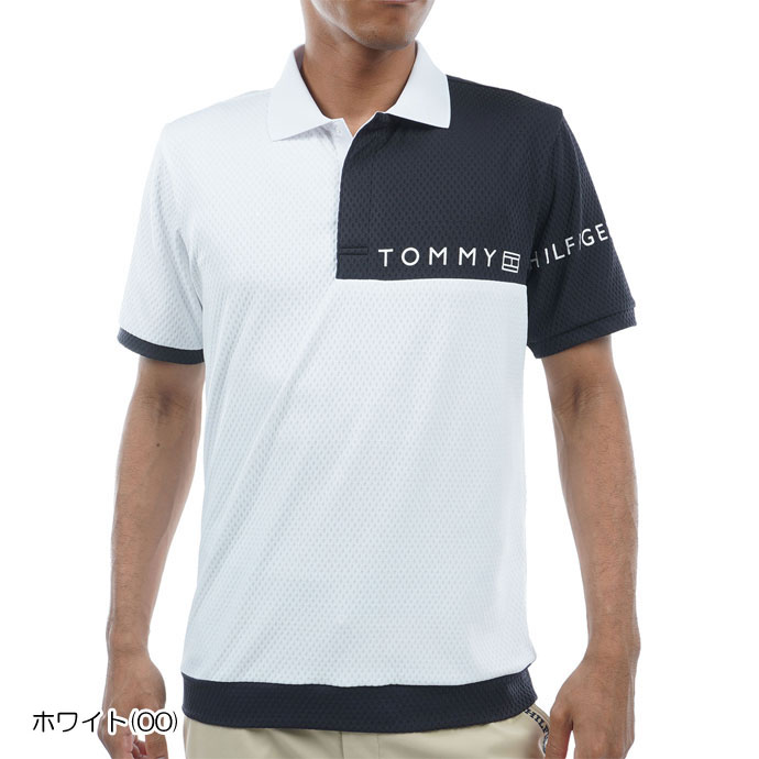 ゴルフ トミーヒルフィガー カラーブロックリンクスジャガード半袖シャツ THMA432
