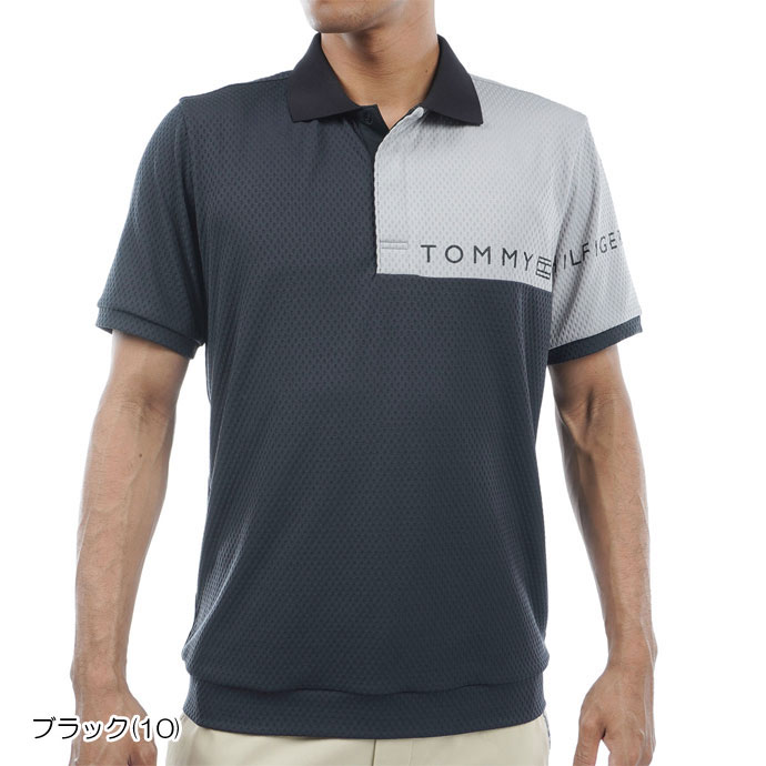 ゴルフ トミーヒルフィガー カラーブロックリンクスジャガード半袖シャツ THMA432