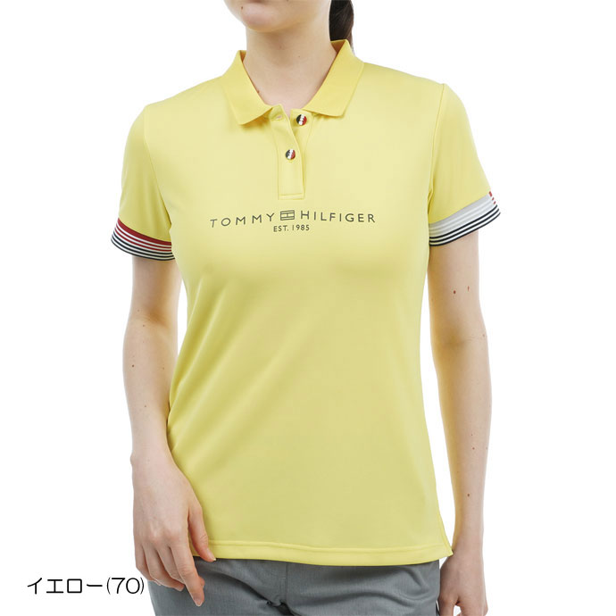 ゴルフ レディース/女性用 トミーヒルフィガー フロントロゴ半袖ポロシャツ THLA429