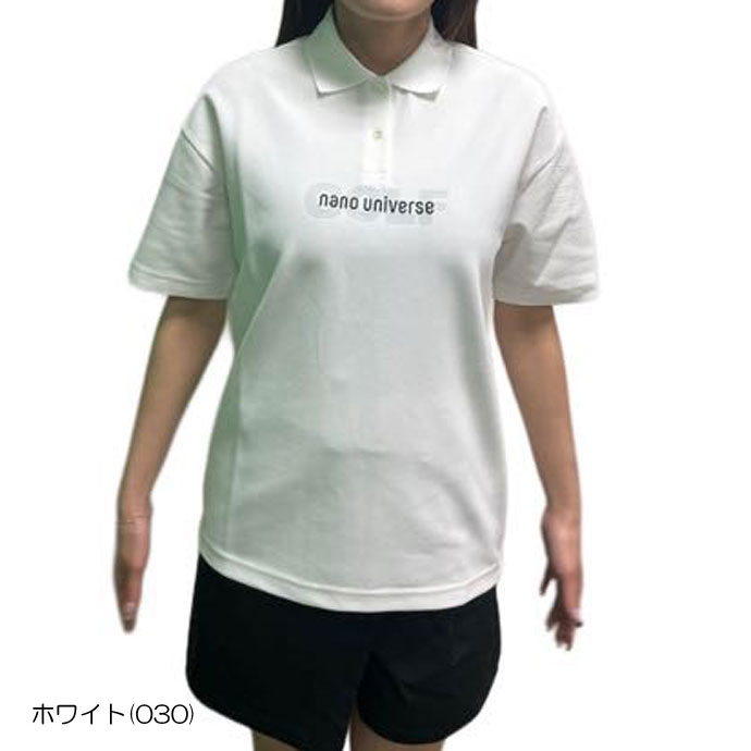 ゴルフ レディース/女性用 ナノユニバース ワイドロゴ定番ポロシャツ　 4160103